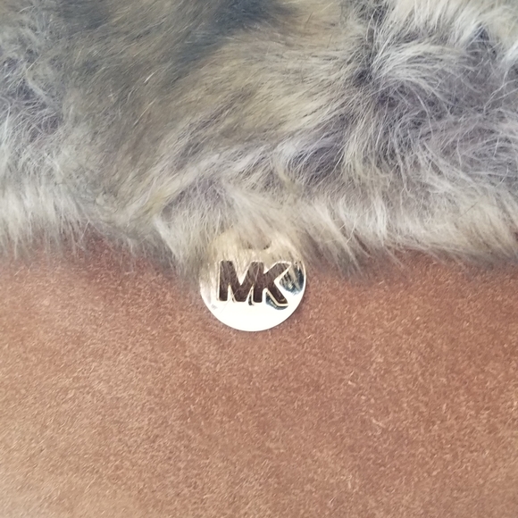 NWT Michael Kors Suede Boots with Faux Fur Trim - Picture 6 of 11